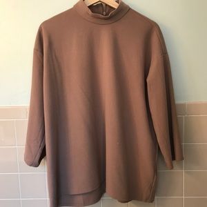 MONKI mauve 3/4 sleeve drapey top